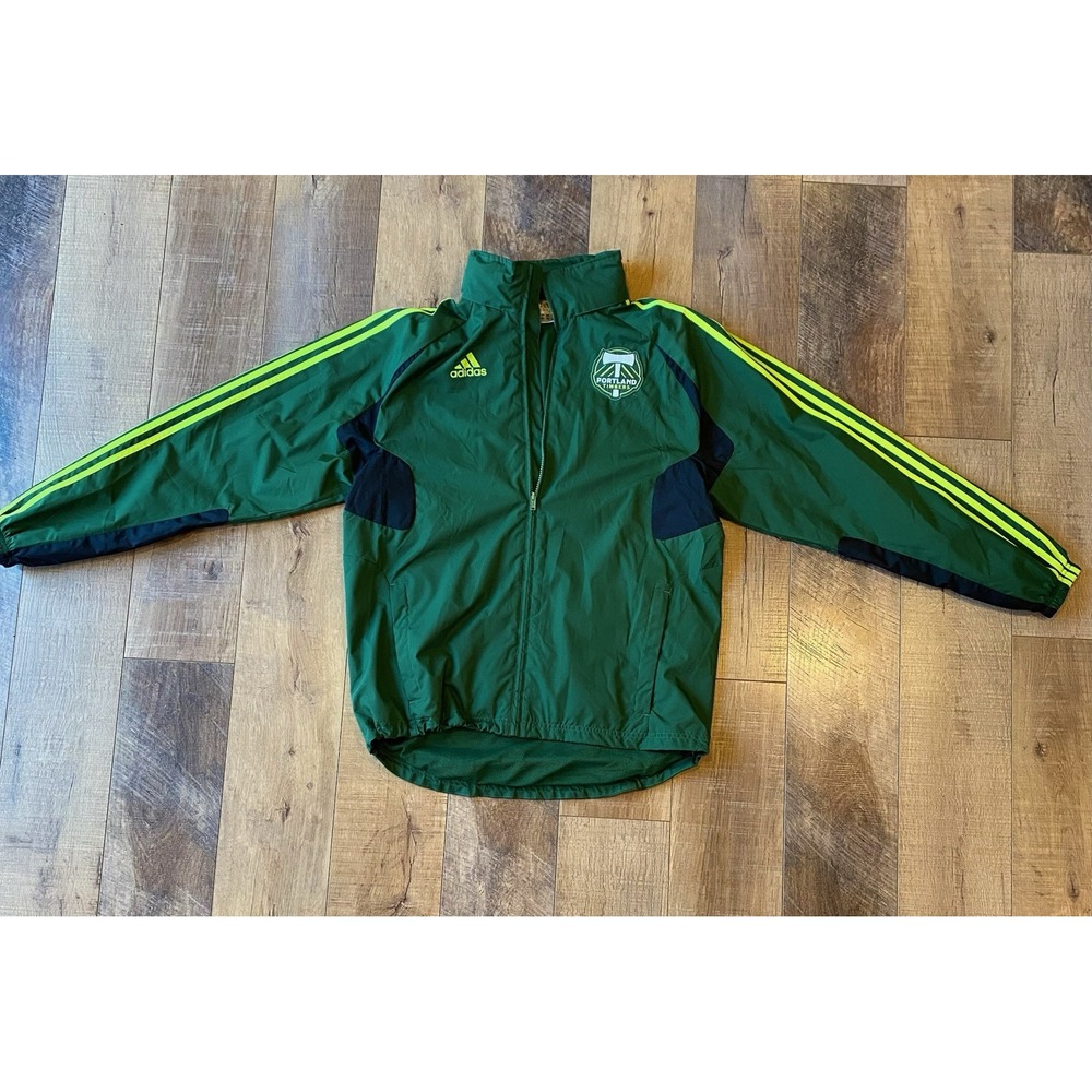 Adidas Portland Timbers Jacket Mens M Green Soccer MLS Vented Alaska Airlines